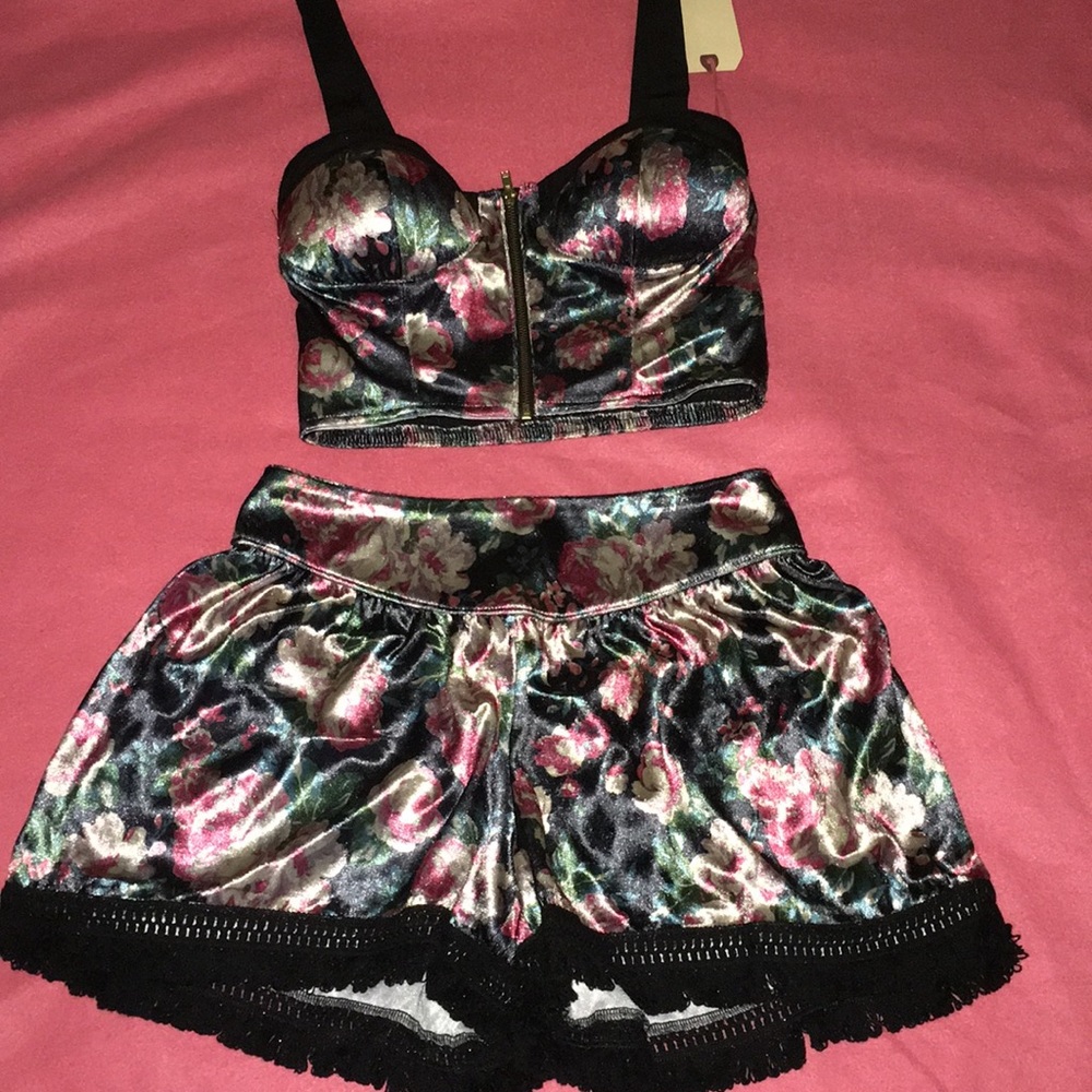 Floral print two piece